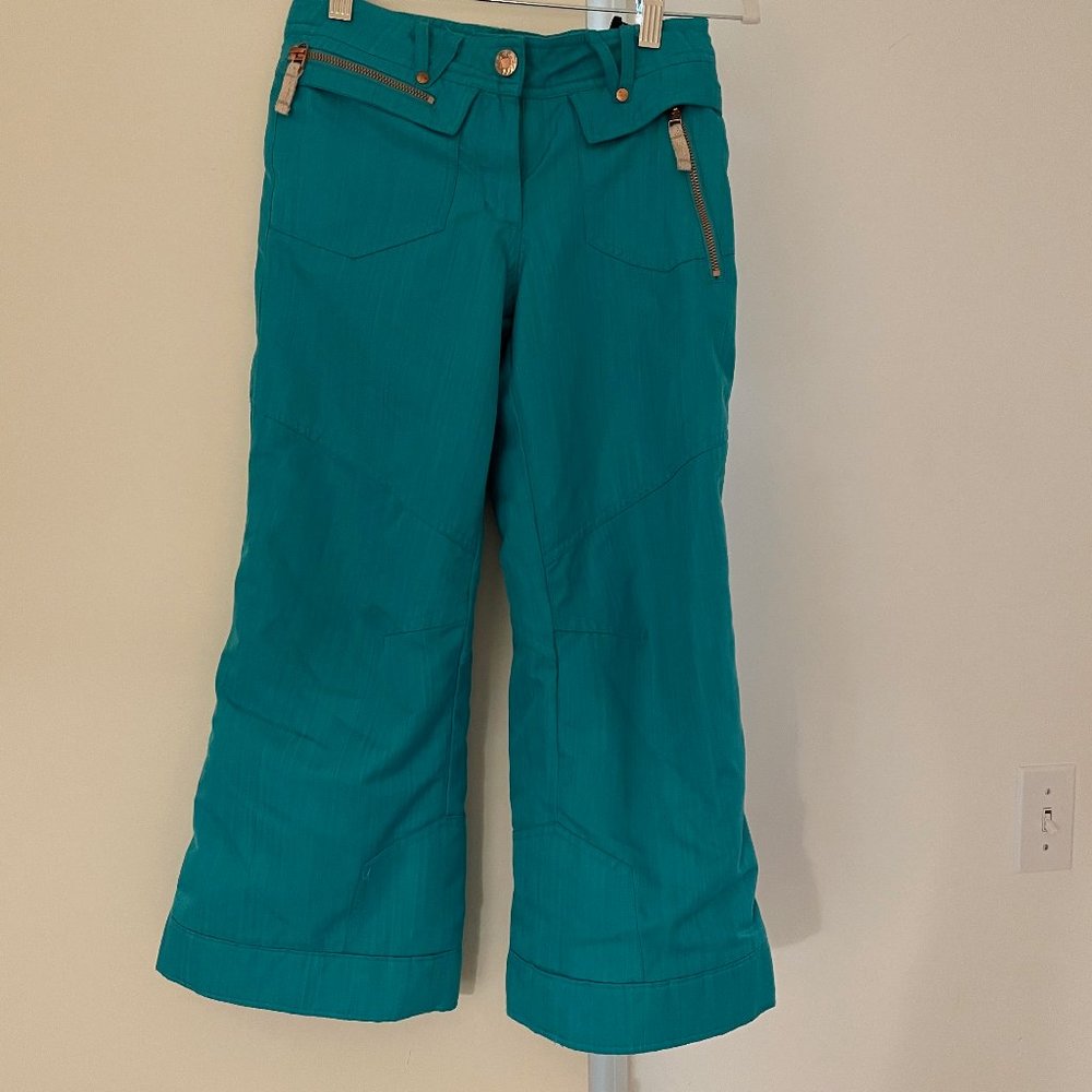 Obermeyer Teal Ski Pants, size 8